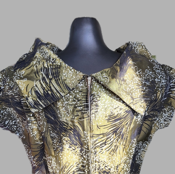 Vintage 1950s Olive Green Prom/Party Dress Size Small Size - Picture 5 of 10